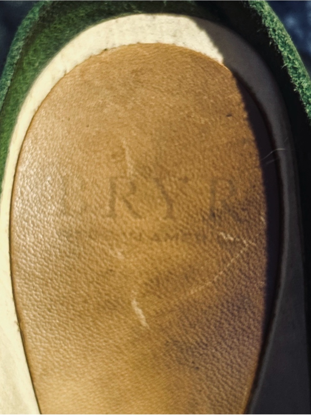 BRYR Green Suede Wooden Clogs Size 36 Handmade Leather Slip On Mules - Picture 9 of 11